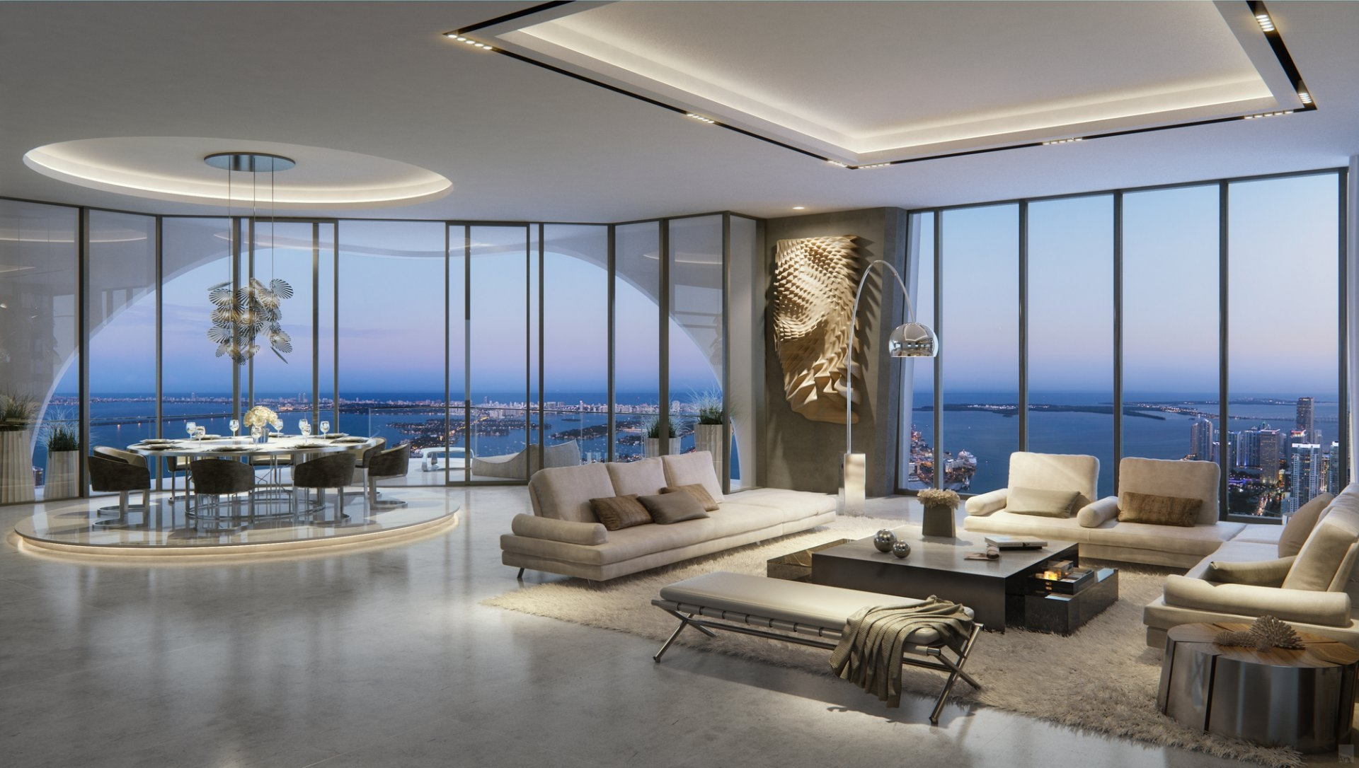 Penthouse contemporain avec vue panoramique
